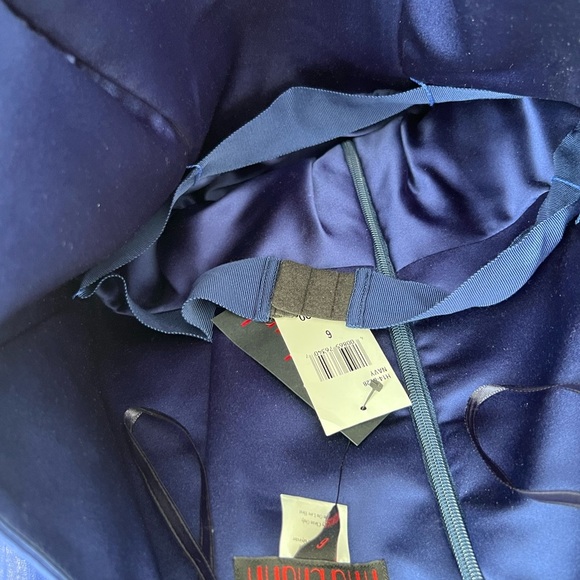 NWT! $650 Nha Khanh Navy Blue Strapless Tulle Dress Size 6 Party Wedding Prom - Picture 14 of 14